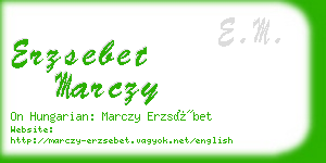 erzsebet marczy business card